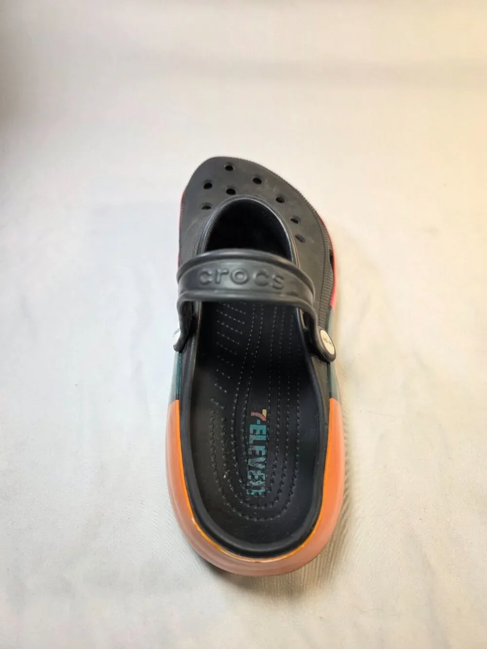 Crocs Classic 7-Eleven Sandals Black Orange Green Red 7-11 Men's Size 13